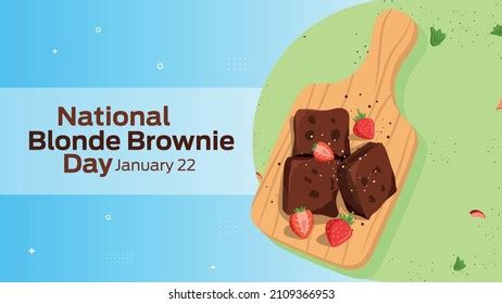 National Blonde Brownie Day On January Stock Vector (Royalty Free ...