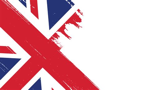 UK flag with brush paint textured isolated on png or transparent ...