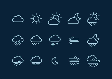 15 Free Weather Icons (Vector)