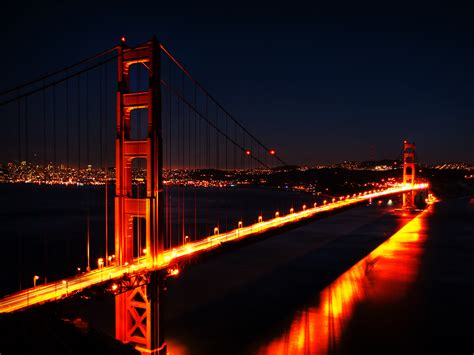 Golden Gate Bridge at Night wallpaper – The Long Goodbye