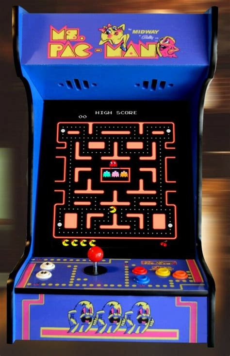 Arcade Machine Blue Ms. Pac-Man Tabletop with 60 Classic Games - Free ...