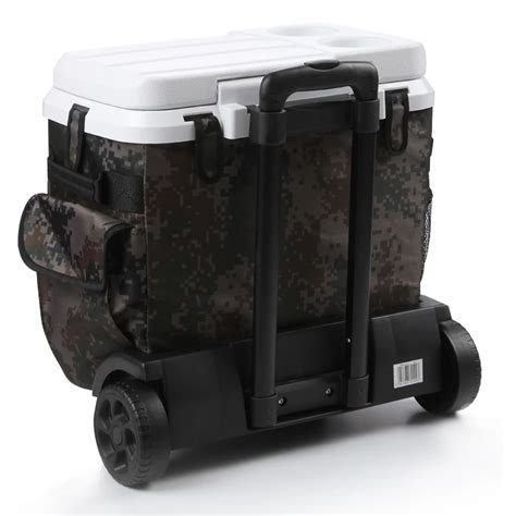 18l Fishing Ice Cooler Box Portable Wheeled Hard Cooler With Ce ...