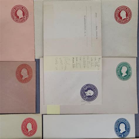 A lot Of 22 Us Postal Stationery Envelopes Stamps Cards.