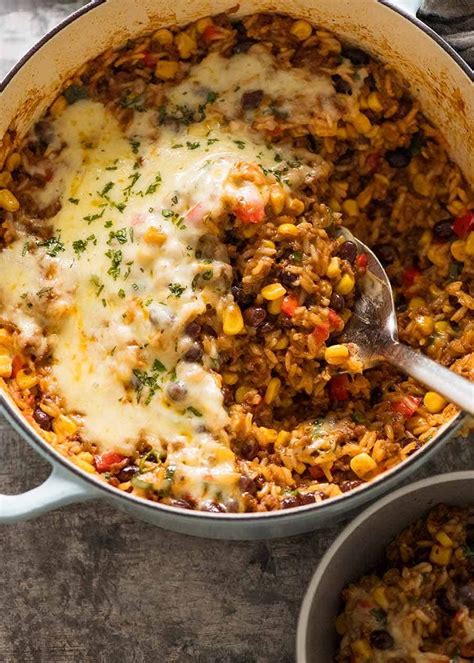 Mexican Ground Beef Casserole With Rice Beef Mince | dinrecipes