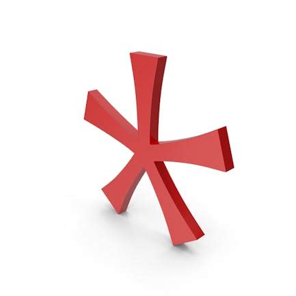 Red Asterisk Symbol by PixelSquid360 on Envato Elements