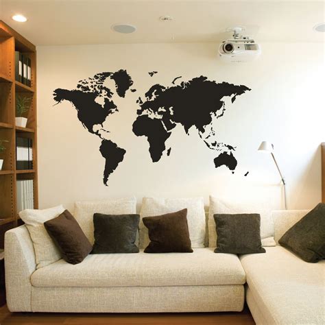 Large World Map Wall Sticker 89407 - Stickers Wall