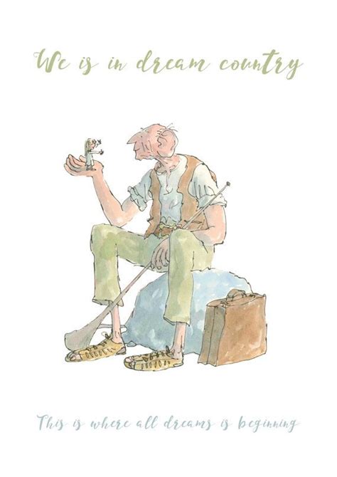 Roald Dahl BFG Poster Quote 'We is in Dream Country Now' Poster Print ...