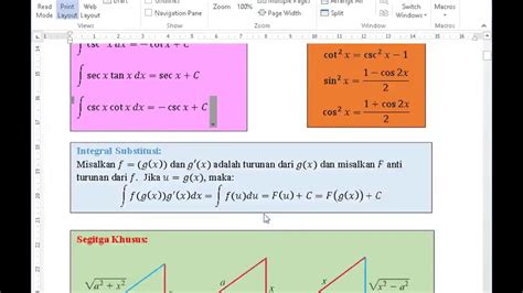 Integral Fungsi Trigonometri - YouTube