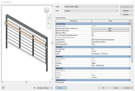 Revit Railing Families