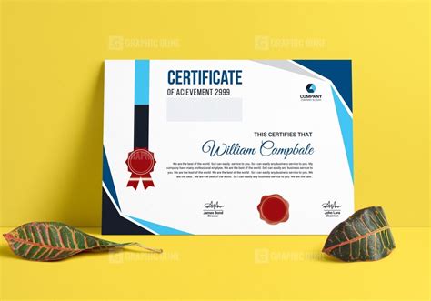 Attendance Certificate Template · Premium Graphic Design Templates