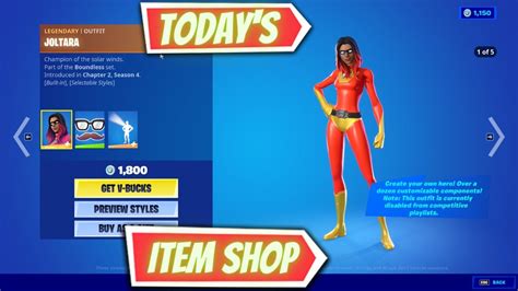 Legendary *JOLTARA* Skin in todays fortnite item shop - YouTube