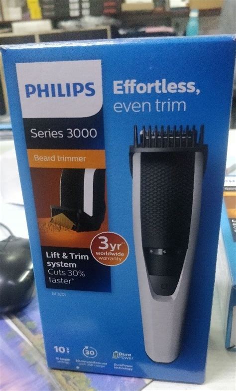 White And Black Battery Philips Bt320115 Corded Beard Trimmer For Men ...