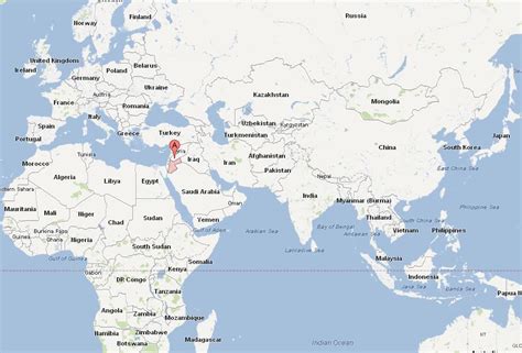 Jordan country in world map - Jordan location on world map (Western ...