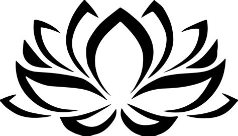 Lotus Flower Black And White PNG Transparent Lotus Flower Black And ...