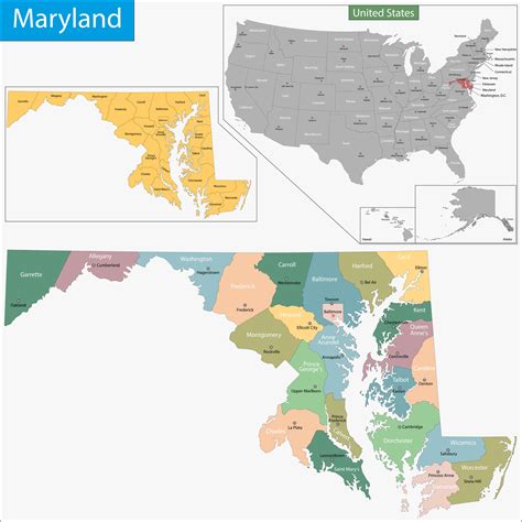 Maryland County Map Printable