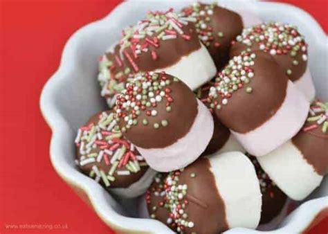 Chocolate Dipped Marshmallows Recipe - Eats Amazing