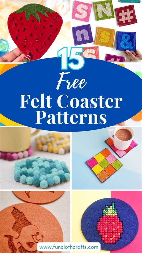 15 DIY Felt Coasters: Easy and Unique Ideas | Fun Cloth Crafts - Felt ...