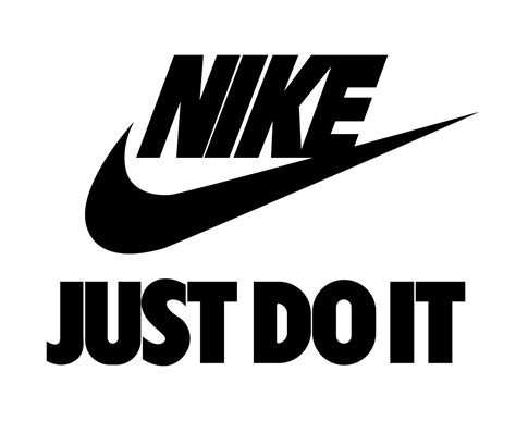 Nike Logo And Just Do It Symbol Black With Name Clothes Design Icon ...