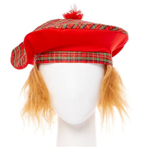 Red Tartan Tam o' Shanter Hat | Party Delights