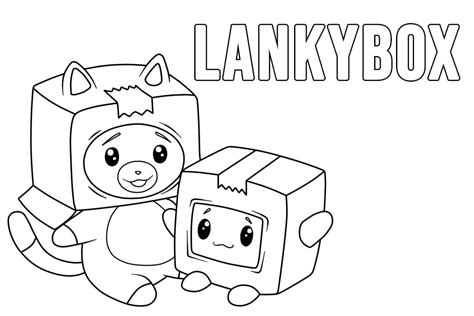 Boxy and Foxy Lankybox Coloring Page - Free Printable Coloring Pages ...