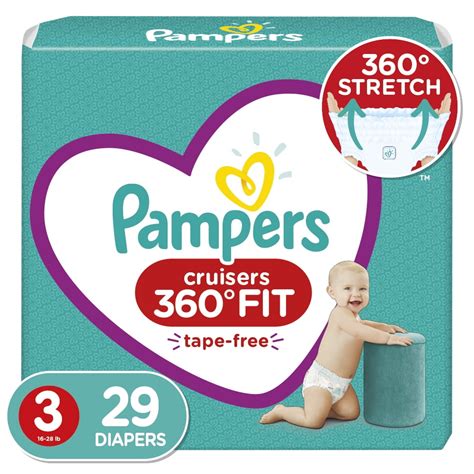 Pampers Cruisers 360 Fit Diapers, Active Comfort, Size 3, 29 ct ...