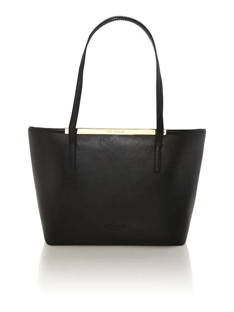 Ted baker Black Printed Small Tote Bag With Pouchette in Black | Lyst