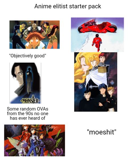 Anime elitist starter pack | /r/starterpacks | Starter Packs | Know ...