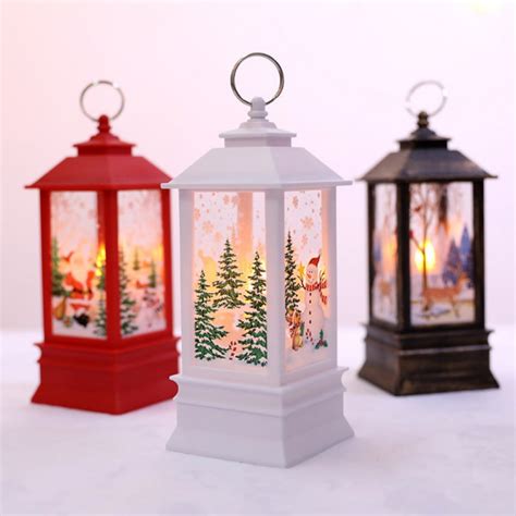 Christmas Candle Lantern, Decorative Lantern with Led Candle Battery ...