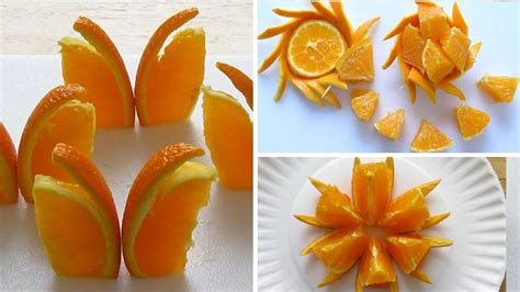 3 WAYS ORANGE Fruit Decorations - YouTube