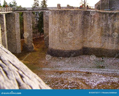 Cetatea Neamtului Rocks Fort Fortress Moldova Stock Image - Image of ...