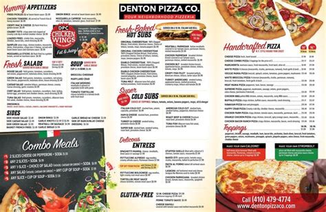 Online Menu of Denton Pizza Co. Restaurant, Denton, Maryland, 21629 - Zmenu