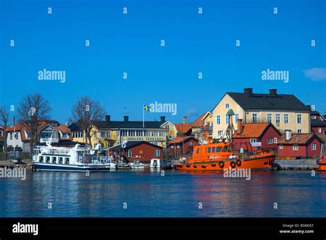 Low season on Sandhamn (Sandön island) in the archipelago of Stockholm ...