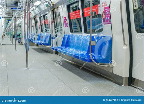 Cabin Interior of MRT Train. the Mass Rapid Transit or MRT in Singapore ...