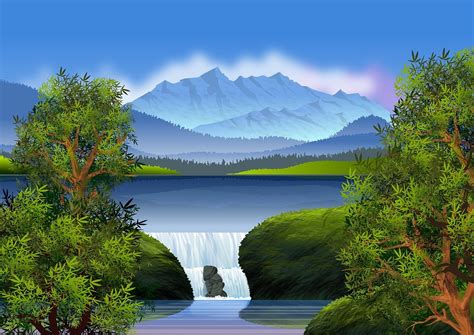 Download Landscape, Water, Lake. Royalty-Free Stock Illustration Image ...