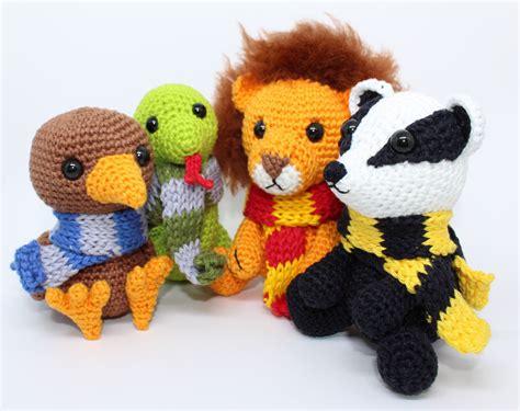 Hogwarts House Mascots Amigurumi Pattern Combo | Etsy in 2020 ...