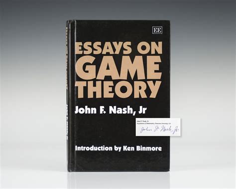 Essays on Game Theory John Nash First Edition Signed Rare Book