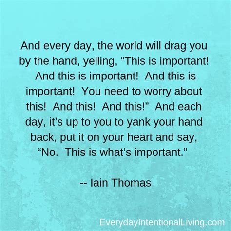 Thought for the Day: Iain Thomas - Everyday Intentional Living