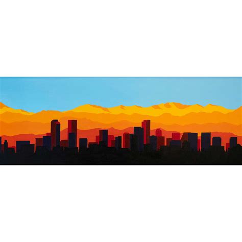 Denver Skyline In Full Color | 125-BI40676 | AFW.com