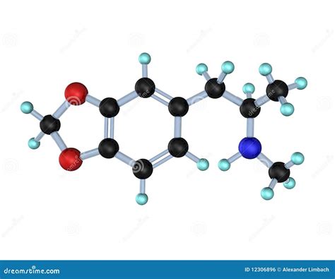 Molekül MDMA 3d Lizenzfreies Stockbild - Bild: 12306896