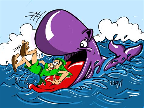 Jonah and the Whale Cartoon Illustrations