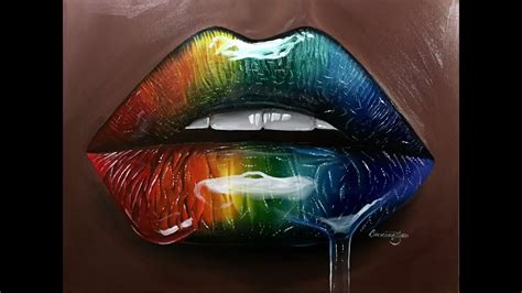 Rainbow Lips Drawing | Lipstutorial.org