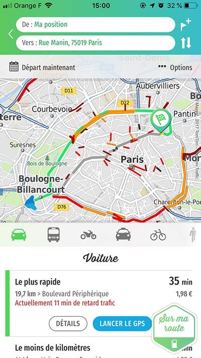 Mode d'emploi pour trouver un itinéraire Mappy pour voiture