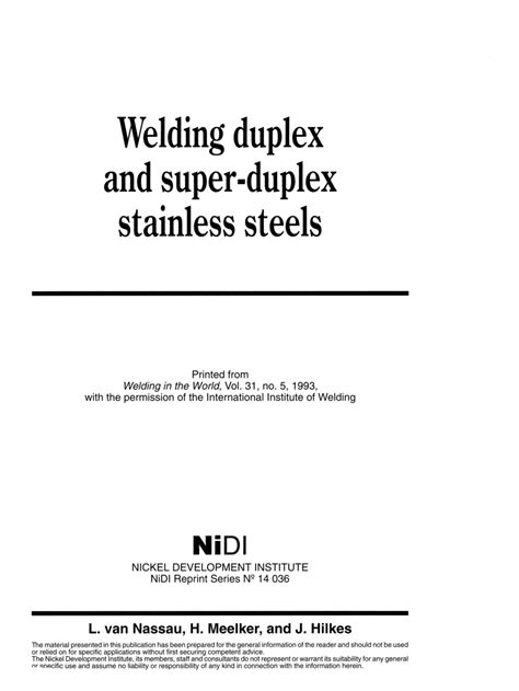 (PDF) Welding duplex and super-duplex stainless steel