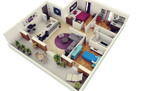 3 Bedroom Apartment/House PlansInterior Design Ideas.