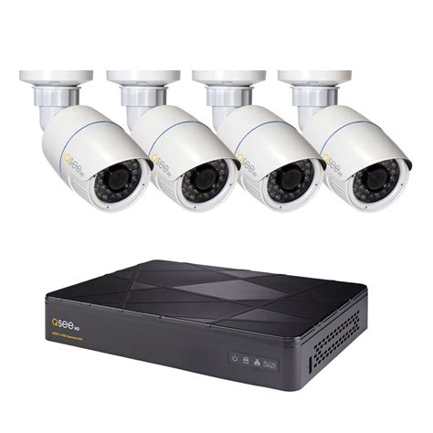 Q-See 4 Channel IP NVR Security system with 4 X 4MP IP Cameras, 2TB HDD ...