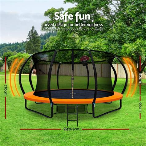 Trampoline 14ft Kids Indoor Outdoor Plum Exercise Trampolines with ...