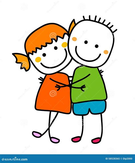 Boy And Girl Hugging Drawing | Division of Global Affairs