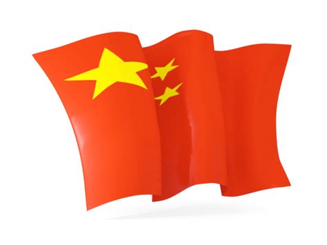 Waving flag. Illustration of flag of China