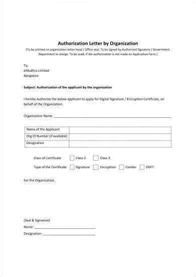 Signature Authorization Letter - 10+ Examples, Format, How to Write, PDF