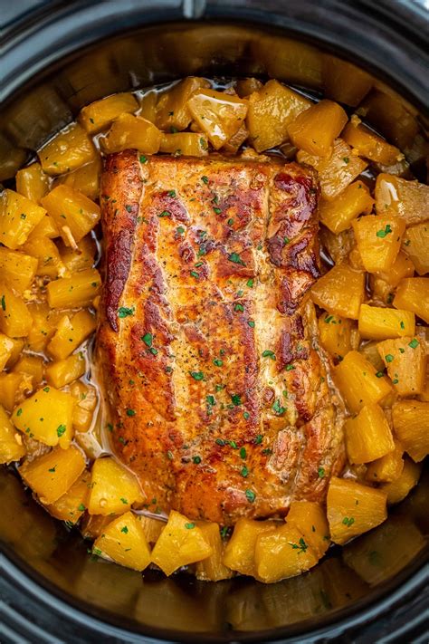 Slow Cooker Pork Loin Pineapple Recipe [VIDEO] - S&SM